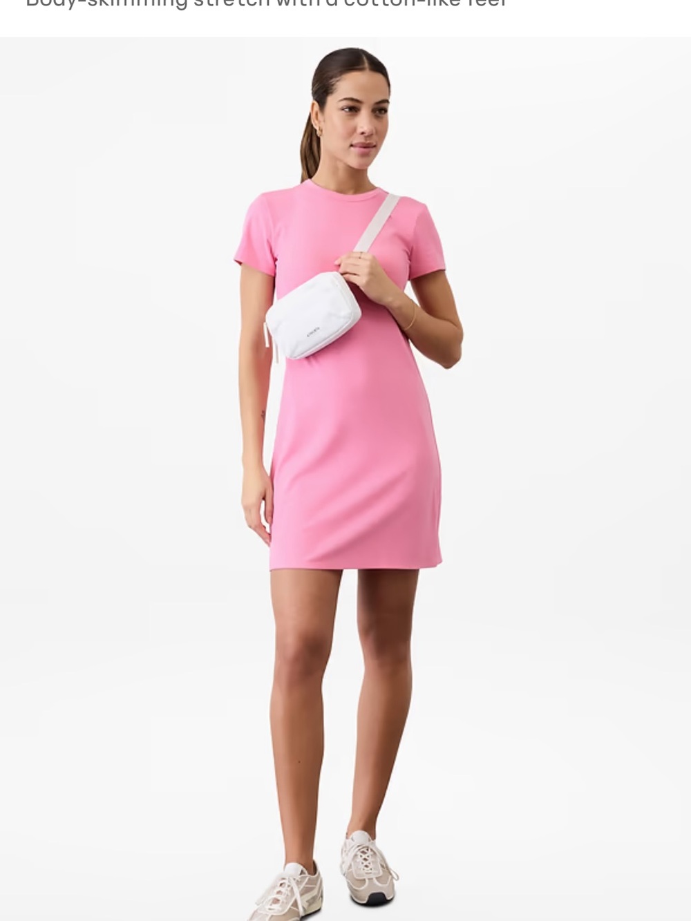 Athleta Pink Short Sleeve Shift Dress